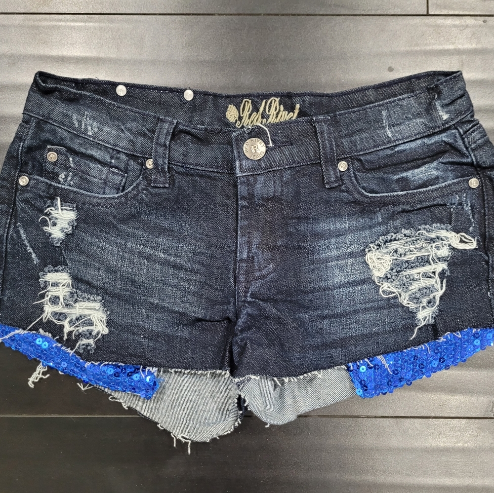 Shorts with Sequin Pockets